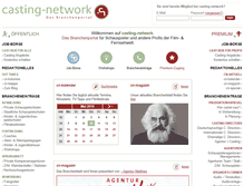 Tablet Screenshot of casting-network.de